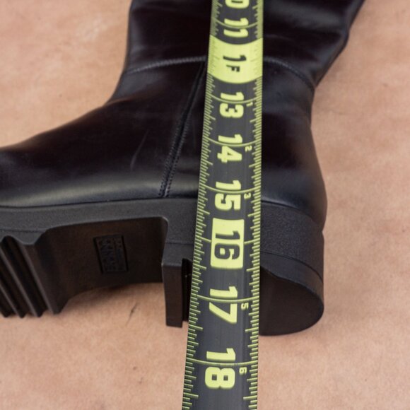 Blondo Women Cali Black Leather Waterproof Riding Knee High Boots sz 7.5 - Picture 6 of 10
